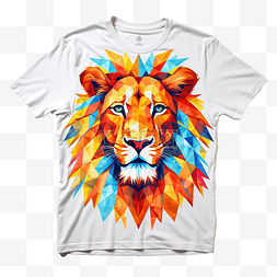 清新活力的狮子T恤