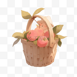 篮子里的粉红苹果