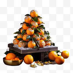 干的水果片图片_旧木桌上摆着小玩意和干橙子的圣