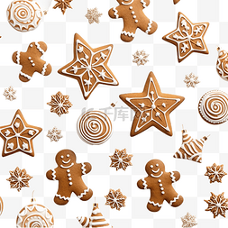 日式风铃物语图片_创意圣诞组合物，配有姜饼和圣诞