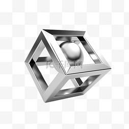 3d 形状金属几何图形 3d 渲染
