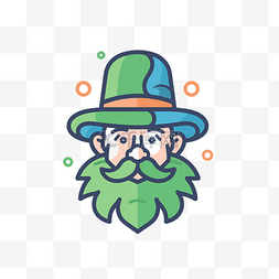有胡子的男人图片_戴帽子或留胡子的男人有绿色的胡