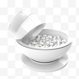 传统药物图片_药物粉碎机碗的 3d 插图
