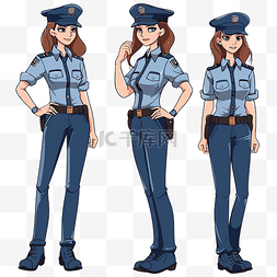 几个剪贴画图片_女警察剪贴画三部分女警官在几个