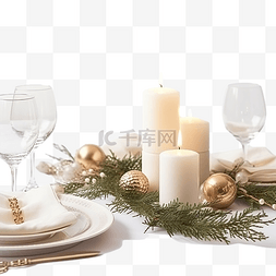 宴會图片_聖誕餐桌佈置