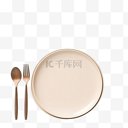 盘子和桌布图片_感恩节晚餐的平铺盘子，配有复印