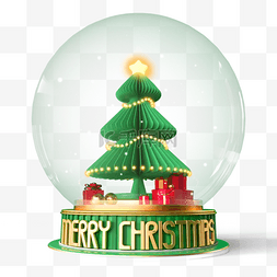 水晶球金色图片_圣诞水晶球标题