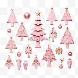 白酒logo系列图片_粉红色表面上以圣诞树形状布置的