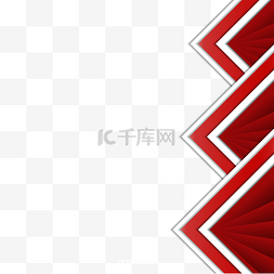 商务标题装饰图片_红色简约商务边框金边背景几何红