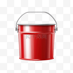 油站工作图片_带有红色插图的油漆桶