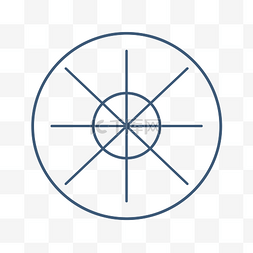 指南针图标是圆形设计 向量