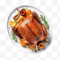 圣诞节食物图片_圣诞节或感恩节烤鹅或鸡