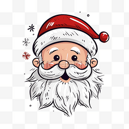 诺米图片_圣诞节涂鸦圣诞老人诺埃尔脸幼稚