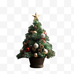 加厚丝袜图片_深色木桌上装饰着小圣诞树