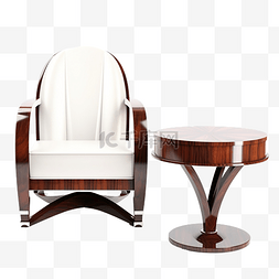黑色的椅子图片_扶手椅和桌子装饰艺术风格