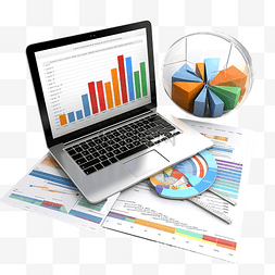 经济增长表图片_业务增长分析的 3d 插图