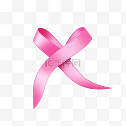 粉红丝带月图片_世界癌症日的交叉粉红丝带象征