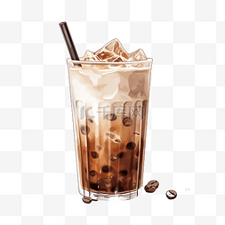 奶昔摩卡图片_咖啡冰沙饮料分离茶点饮料人工智