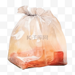 水彩塑料袋