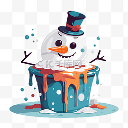 彩色糖浆图片_融化的雪人 向量