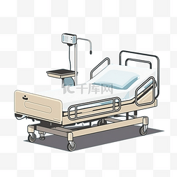 床现代风格图片_简约风格的病床插图