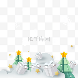 大雪品宣图片_圣诞快乐雪花飘落装饰