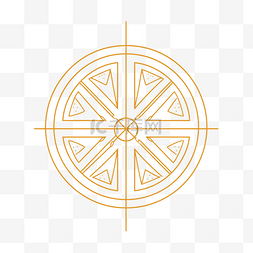 橙色的圆形轮廓 向量