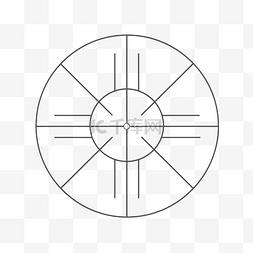有 12 条线和两个方向的圆 向量