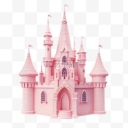 粉红色城堡图片_粉红色的城堡