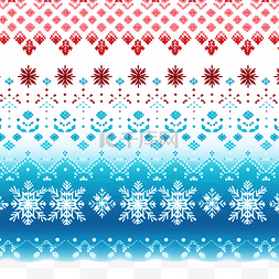 圣诞丑毛衣与冬花的渐变颜色无缝