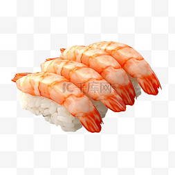 新鲜白虾图片_3d 虾寿司
