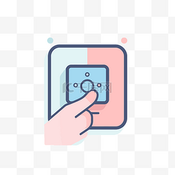 控制按钮图片_用于远程控制的手形图标平面样式