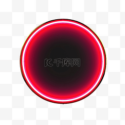 黑色发光圆圈图片_霓虹灯红色圆圈横幅霓虹灯圈