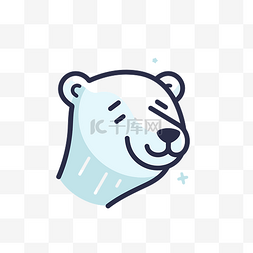 北极熊标志图片_白色背景的北极熊标志 向量