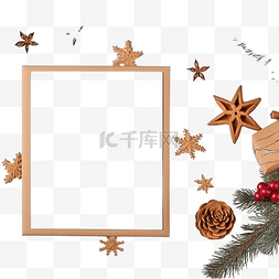 金色禮盒裝飾图片_圣诞组合物，带有装饰品和木头上