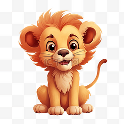 勇敢去追梦图片_卡通可爱狮子动物