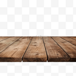隔离的空木桌平台