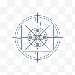 圆圈中的罗盘符号 向量