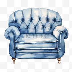 家具家具背景图片_水彩沙发沙发