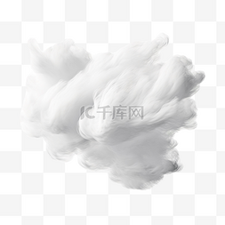 3d 渲染云与孤立的风图