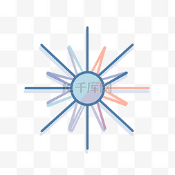 各种颜色的太阳光线图标 向量