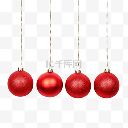 圣诞装饰卡片图片_圣诞装饰与红色圣诞球