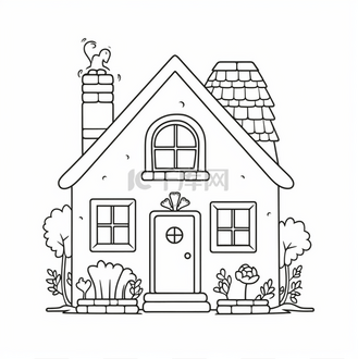 插画立春春天花朵房子场景插画个人vip和企业vip免费下载免抠元素精灵