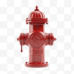 红色城市车图片_孤立的红色消防栓