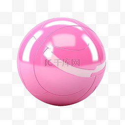 沙滩足球沙滩排球图片_粉红排球