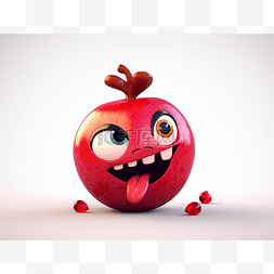 石榴卡通图片_meghael 为苹果 gfx 制作的 3d 水果高