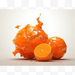 一个橘子正在散开