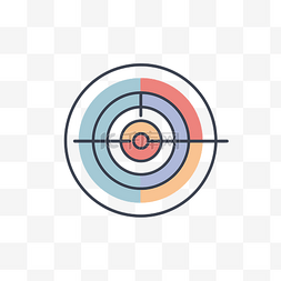 目标和多个彩色圆圈的插图 向量