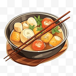 关东煮日本食物插画