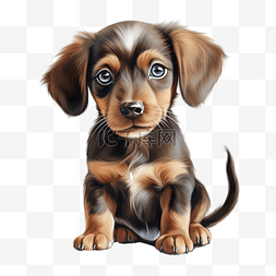 可爱英语插图图片_可爱的狗狗超载了一只珍贵小狗的